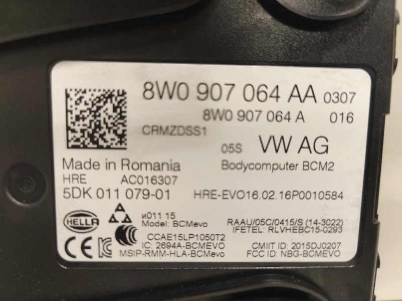 Centralina Comfort 8W0 907 064 AA Audi A4 8W2 2015