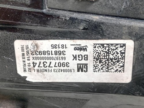 Fanale POST SX 39077374 Opel Astra K 2016