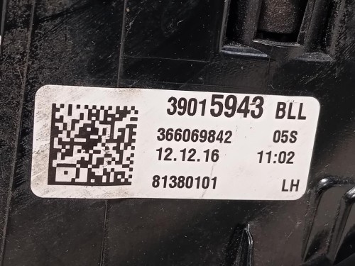 Fanale POST SX 39015943 Opel Astra K 2016