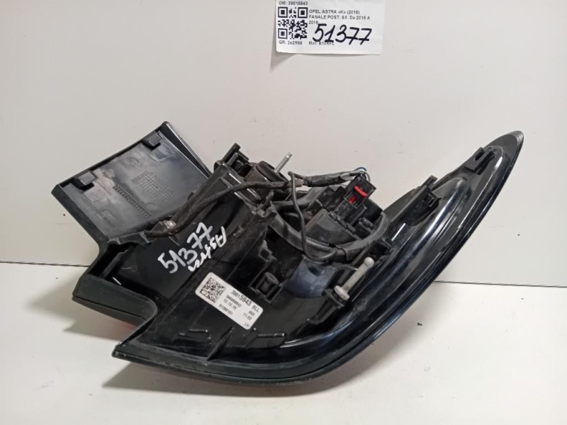 Fanale POST SX 39015943 Opel Astra K 2016