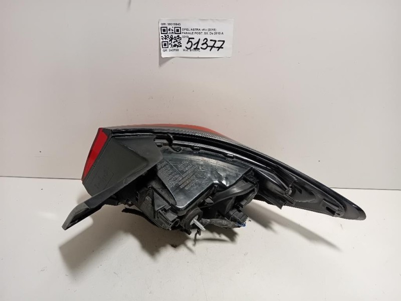Fanale POST SX 39015943 Opel Astra K 2016