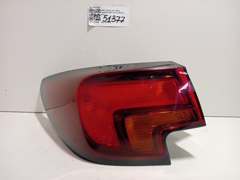 Fanale POST SX 39015943 Opel Astra K 2016