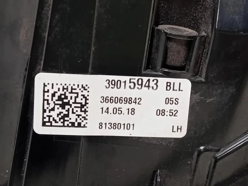 Fanale POST SX 39015943 Opel Astra K 2019