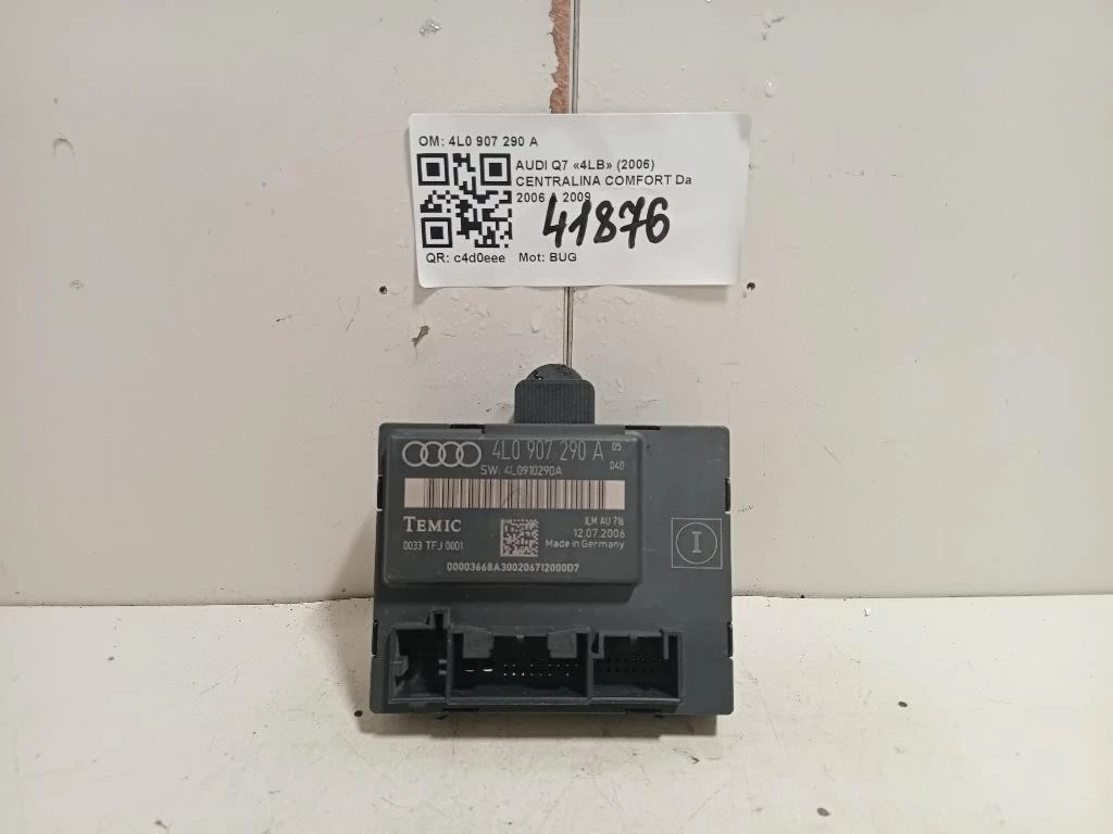 Centralina Comfort 4L0 907 290 A Audi Q7 4LB 2006