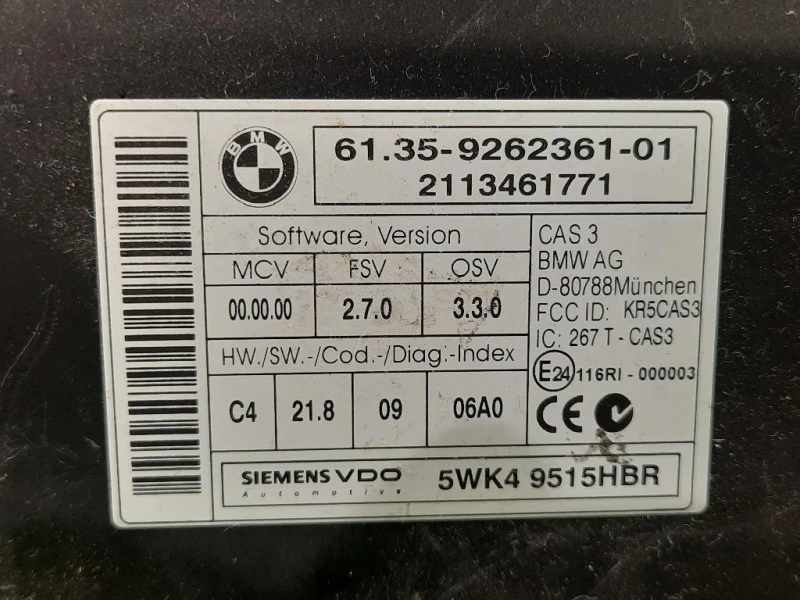 Centralina Comfort 6135-9262361-01 Bmw Serie 1 E82 Coupe 2005