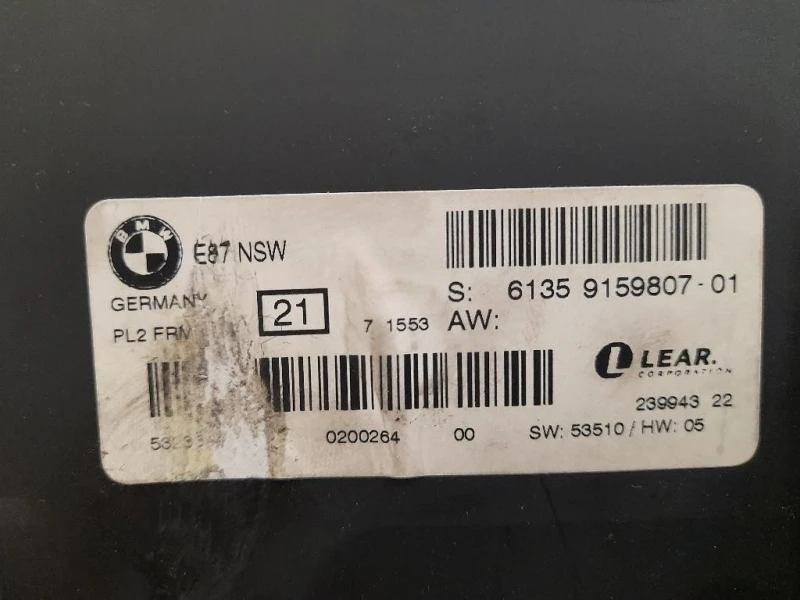 Centralina Comfort 61359159807 Bmw Serie 1 E82 Coupe 2005