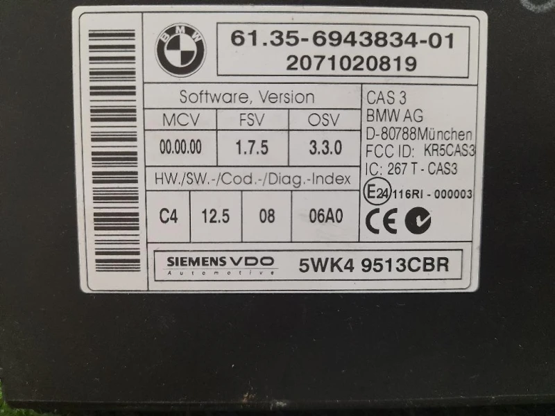 Centralina Comfort 61356943834 Bmw Serie 1 E87 Berlina 2005