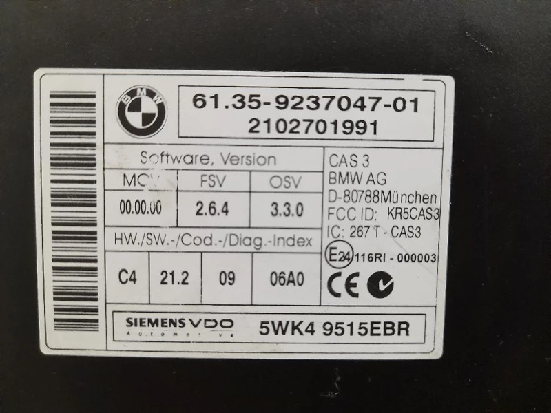 Centralina Comfort 9237047 Bmw Serie 1 E87 Berlina 2005