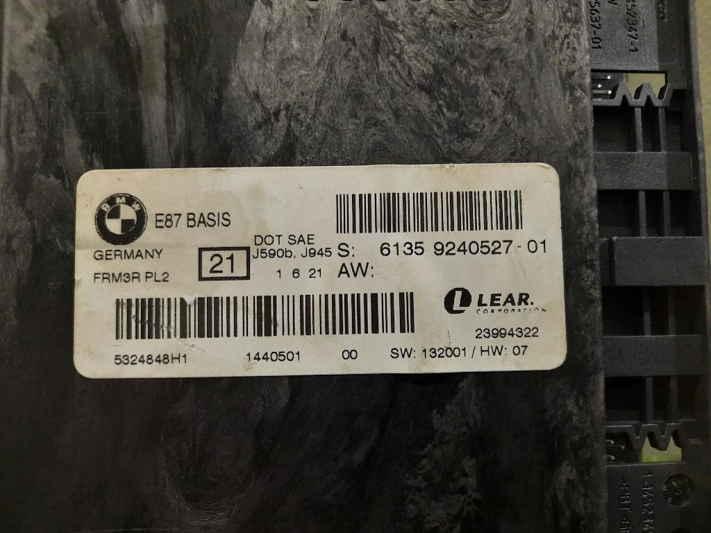 Centralina Comfort 61359240527 FRM3R PL2 Bmw Serie 1 E87 Berlina 2005