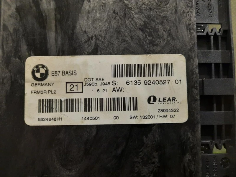 Centralina Comfort 61359240527 FRM3R PL2 Bmw Serie 1 E87 Berlina 2005