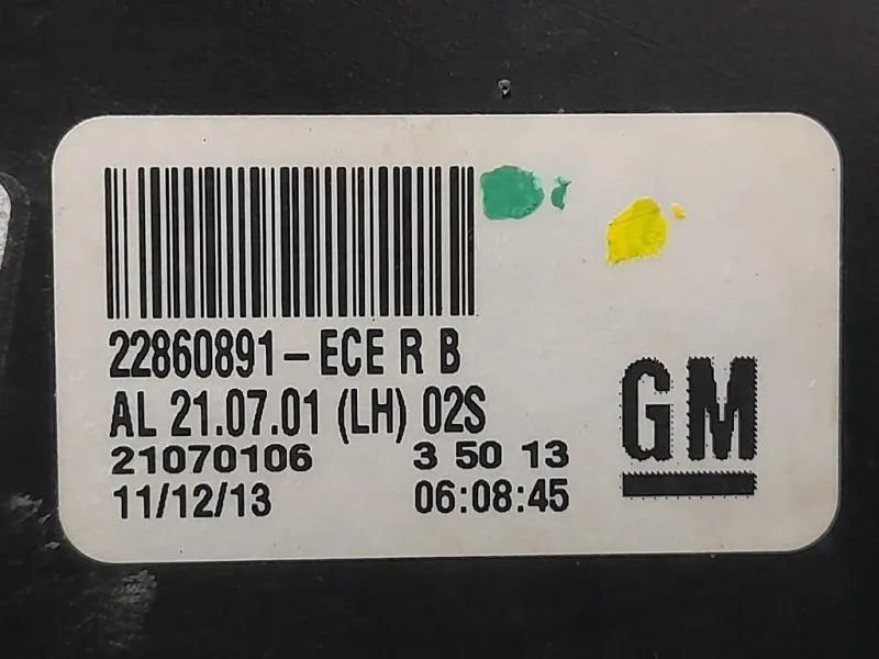 Fanale POST SX 22860891 Opel Insignia A 2009