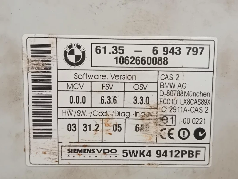 Centralina Comfort 61356943797 Bmw Serie 1 E87 Berlina 2005