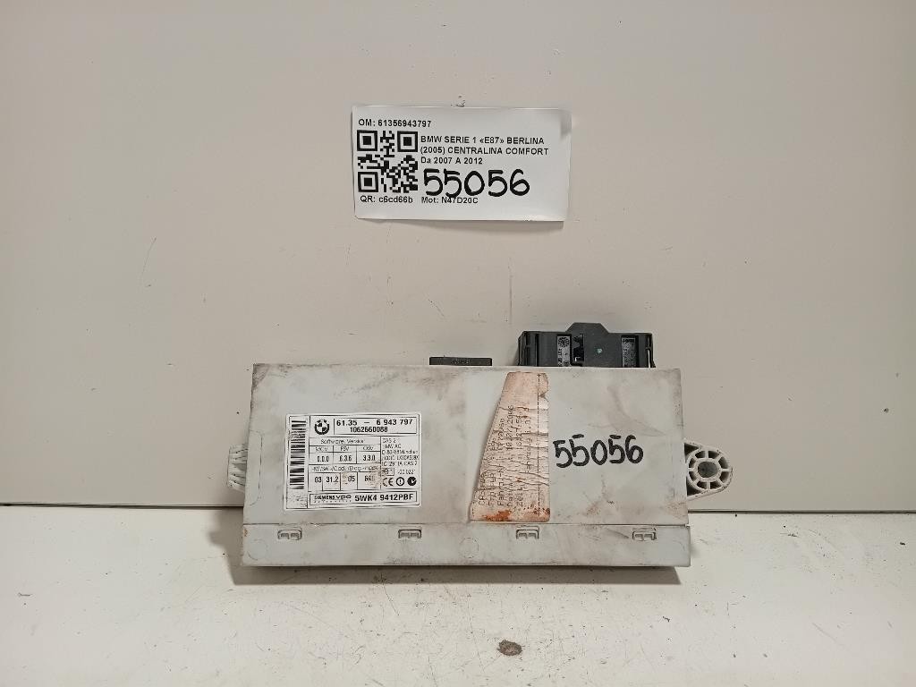 Centralina Comfort 61356943797 Bmw Serie 1 E87 Berlina 2005