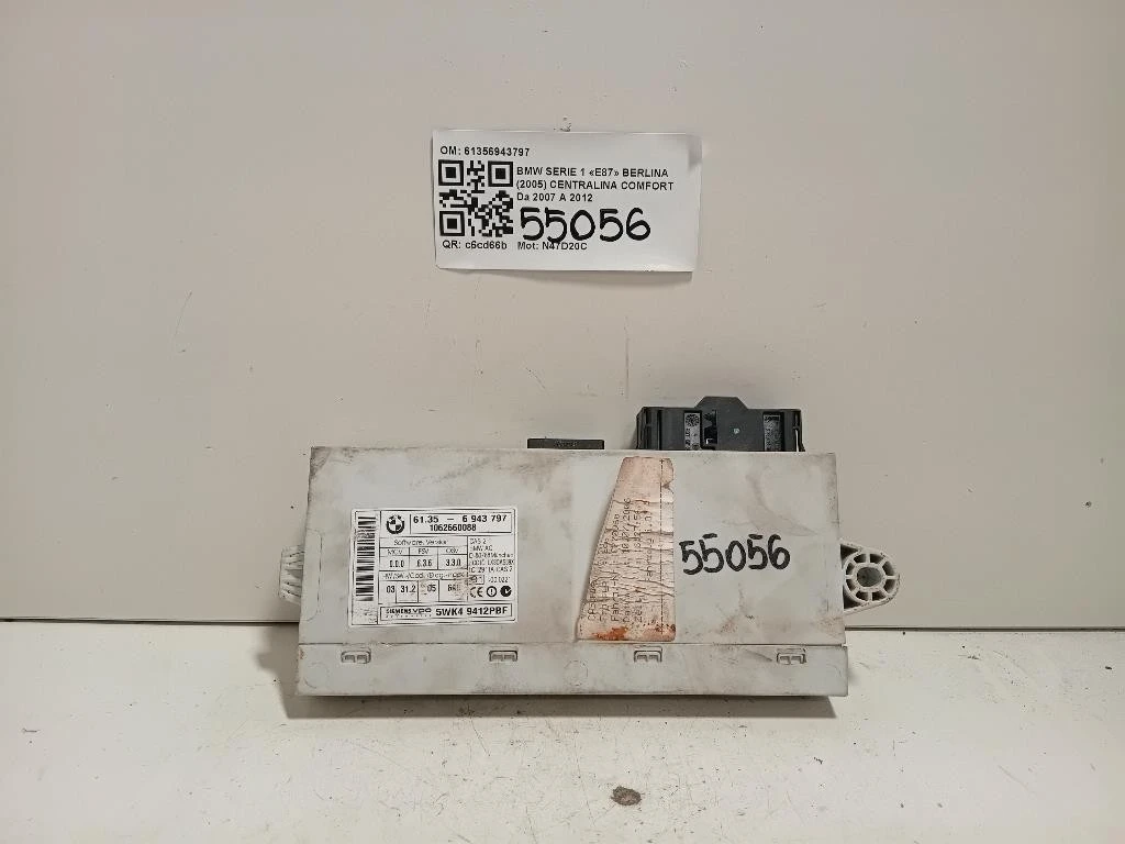 Centralina Comfort 61356943797 Bmw Serie 1 E87 Berlina 2005