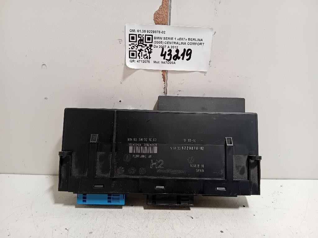 Centralina Comfort 6135 9229878-02 Bmw Serie 1 E87 Berlina 2005