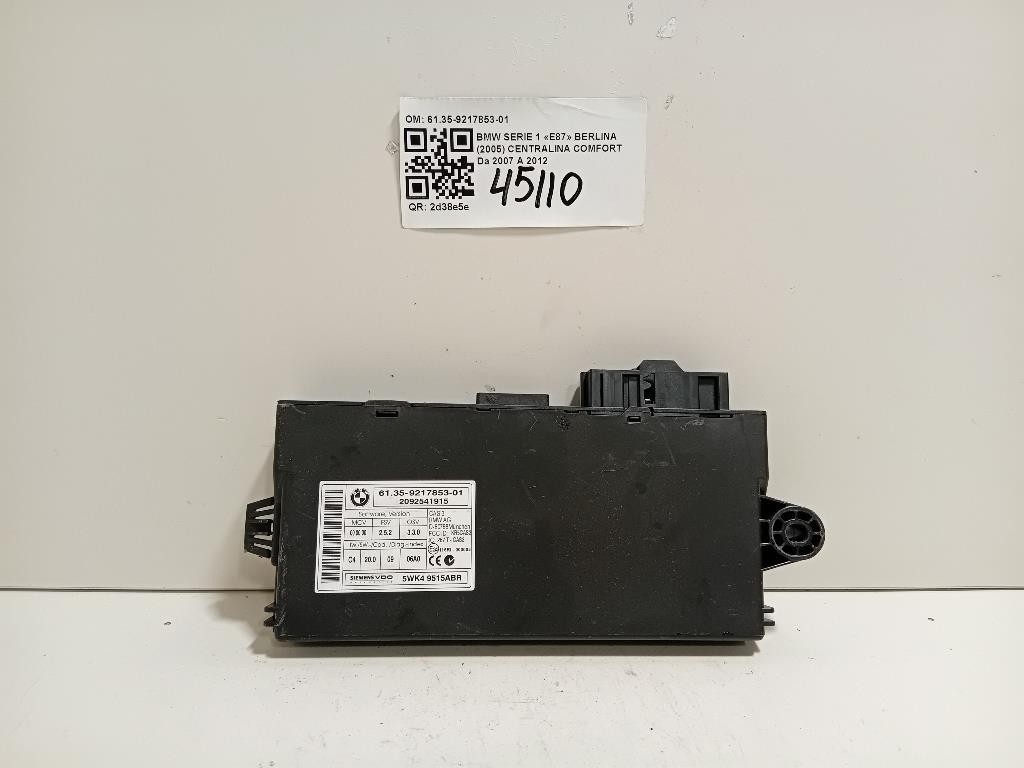 Centralina Comfort 6135-9217853-01 Bmw Serie 1 E87 Berlina 2005