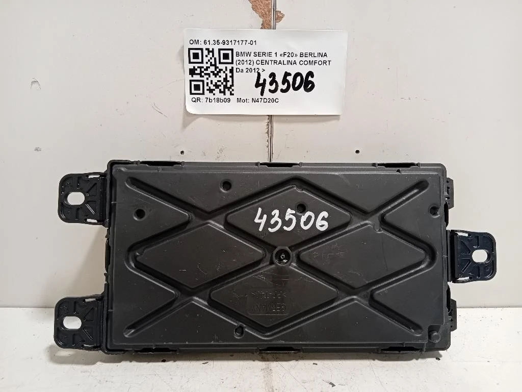 Centralina Comfort 6135-9317177-01 Bmw Serie 1 F20 Berlina 2012