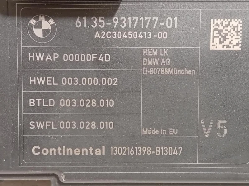 Centralina Comfort 6135-9317177-01 Bmw Serie 1 F20 Berlina 2012