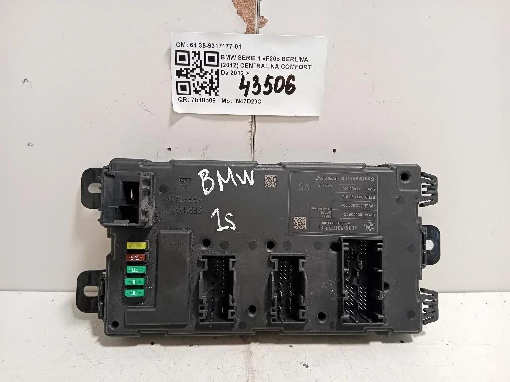 Centralina Comfort 6135-9317177-01 Bmw Serie 1 F20 Berlina 2012