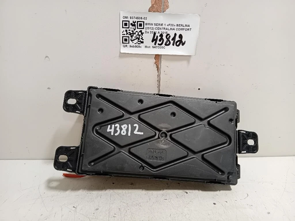 Centralina Comfort 9374506-02 Bmw Serie 1 F20 Berlina 2012