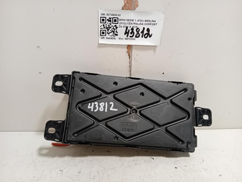 Centralina Comfort 9374506-02 Bmw Serie 1 F20 Berlina 2012