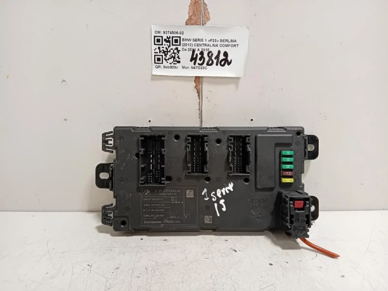 Centralina Comfort 9374506-02 Bmw Serie 1 F20 Berlina 2012
