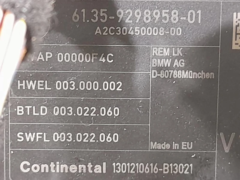 Centralina Comfort 6135-9298958-01 Bmw Serie 1 F20 Berlina 2012