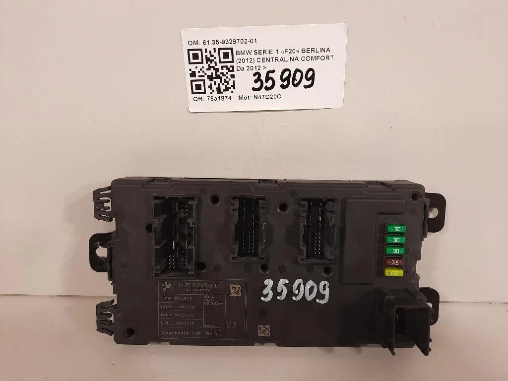 Centralina Comfort 6135-9329702-01 Bmw Serie 1 F20 Berlina 2012