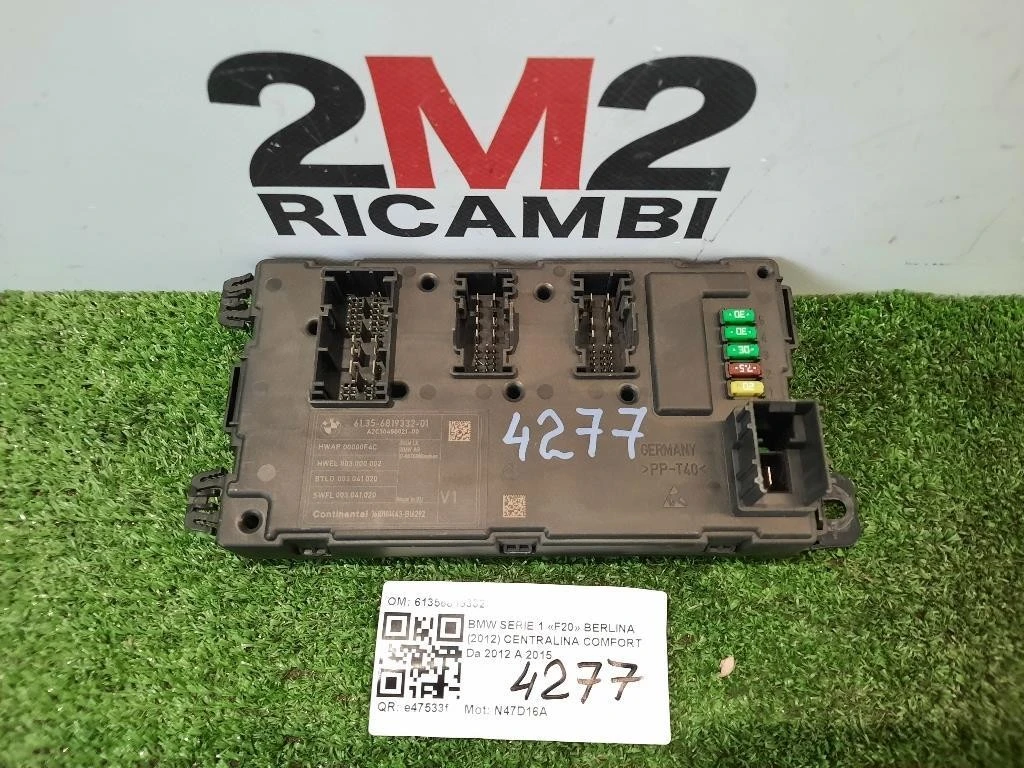 Centralina Comfort 6135681933201 61356819332 BODY Bmw Serie 1 F20 Berlina 2012