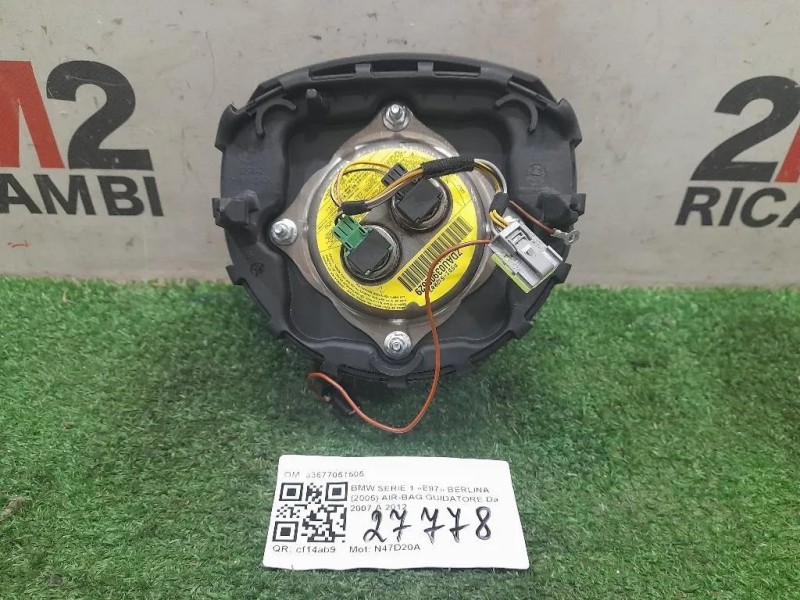 Air-bag Guidatore 33677051503Q Bmw Serie 1 E87 Berlina 2005