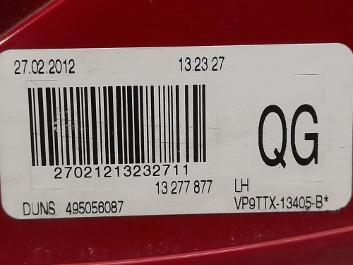 Fanale POST SX 13277877 SINISTRO Opel Insignia A 2013