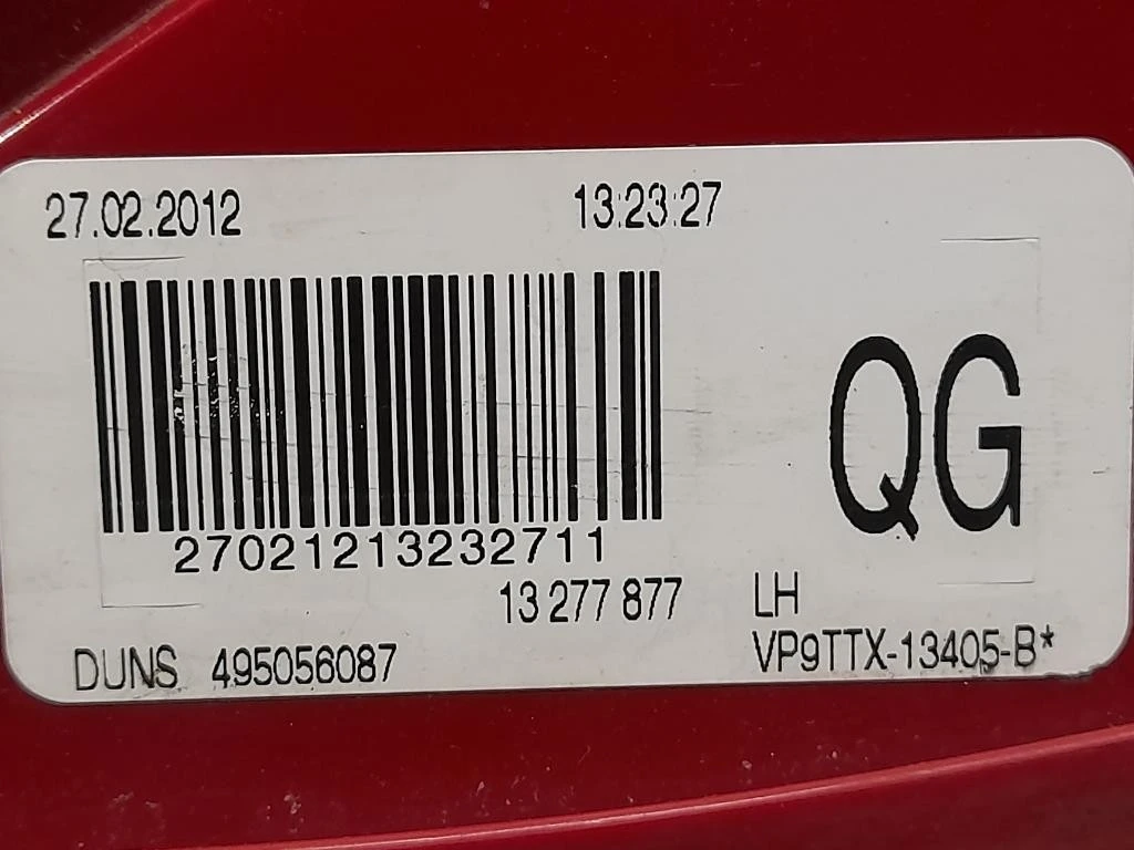 Fanale POST SX 13277877 SINISTRO Opel Insignia A 2013