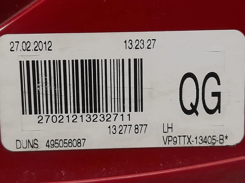 Fanale POST SX 13277877 SINISTRO Opel Insignia A 2013