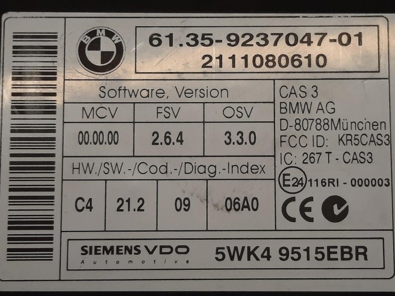 Centralina Comfort 6135-9147195-01 Bmw Serie 3 E91 Touring 2005