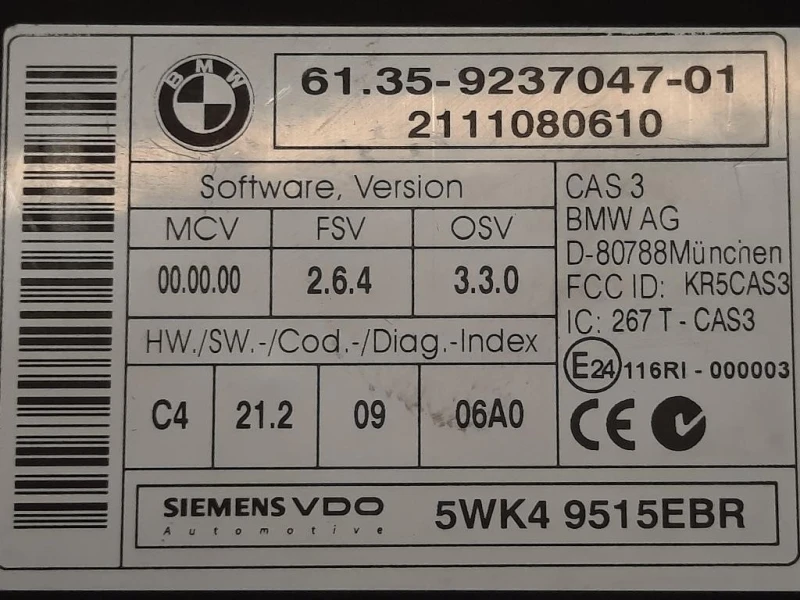 Centralina Comfort 6135-9147195-01 Bmw Serie 3 E91 Touring 2005
