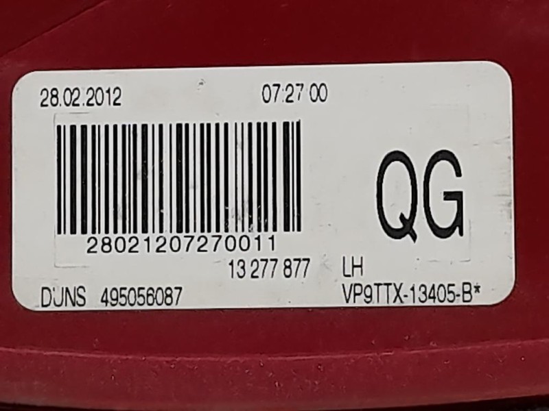 Fanale POST SX 13277877 Opel Insignia A 2013