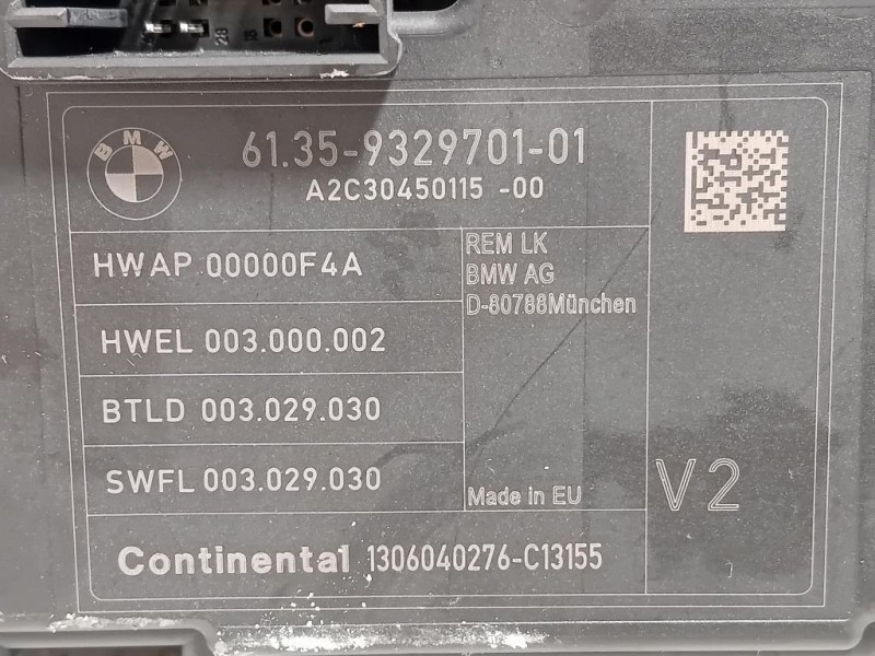 Centralina Comfort 6135932970101 Bmw Serie 3 F30 Berlina 2012