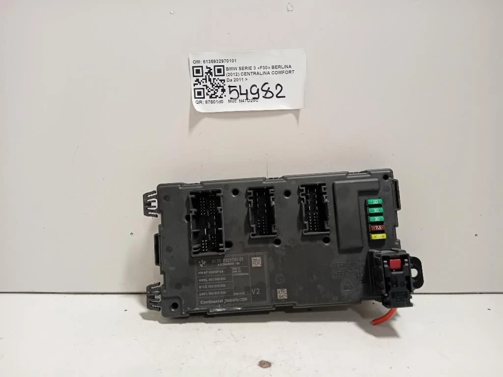 Centralina Comfort 6135932970101 Bmw Serie 3 F30 Berlina 2012