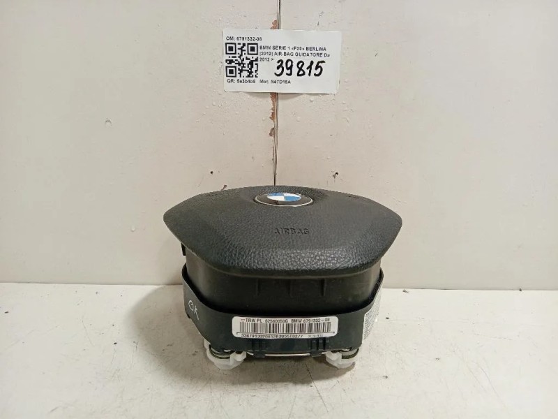 Air-bag Guidatore 6791332-08 Bmw Serie 1 F20 Berlina 2012