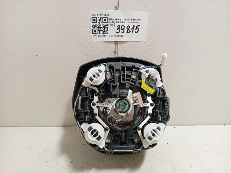 Air-bag Guidatore 6791332-08 Bmw Serie 1 F20 Berlina 2012