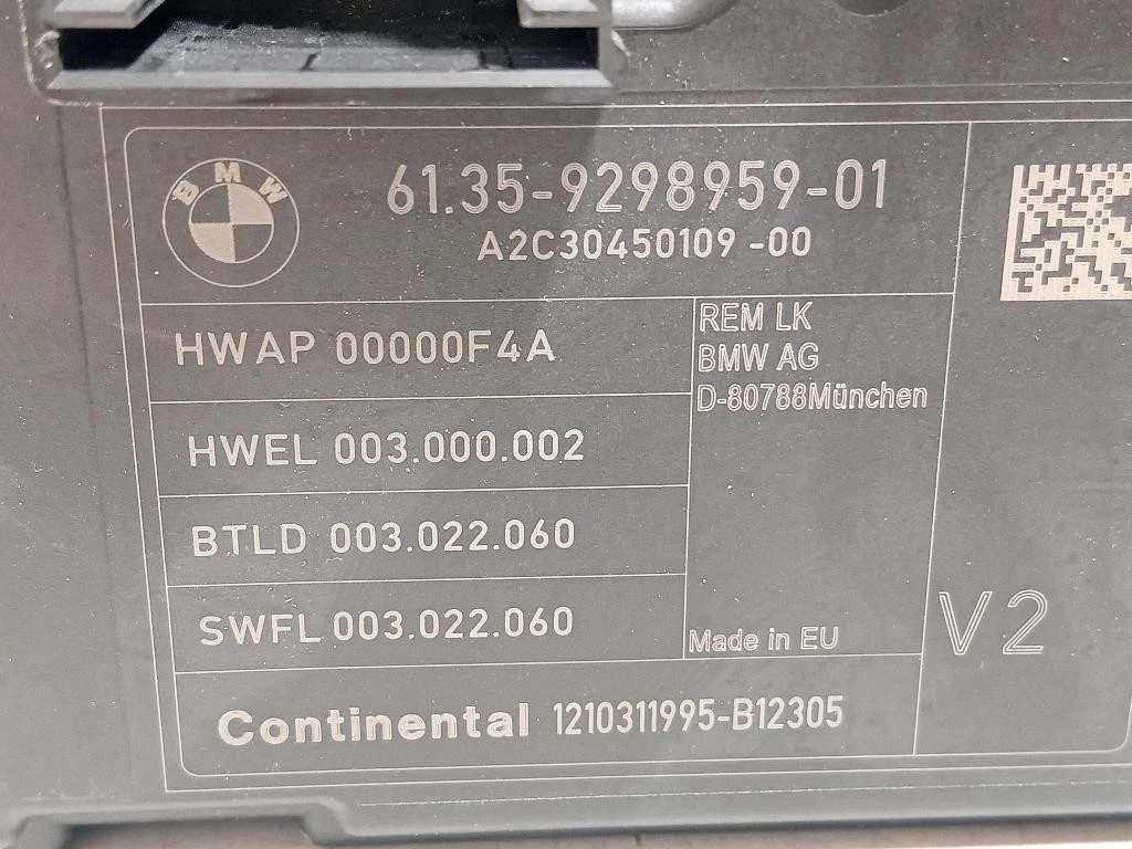 Centralina Comfort 61359298959 Bmw Serie 3 F30 Berlina 2012