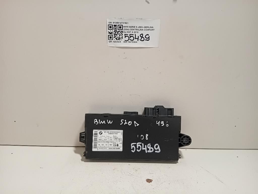 Centralina Comfort 6135914721601 Bmw Serie 5 E60 Berlina 2004