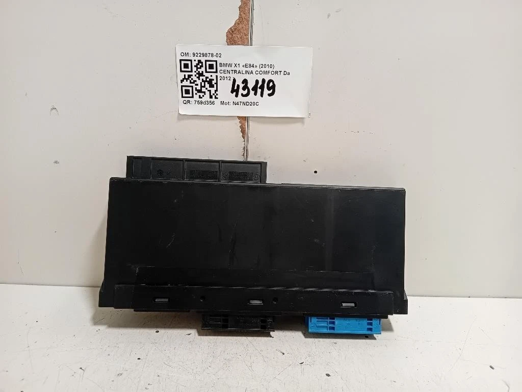 Centralina Comfort 9229878-02 Bmw X1 E84 2010