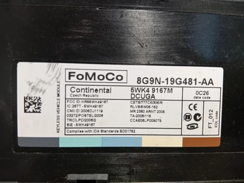 Centralina Comfort 8G9N-19G481-AA Jaguar XF I 2008