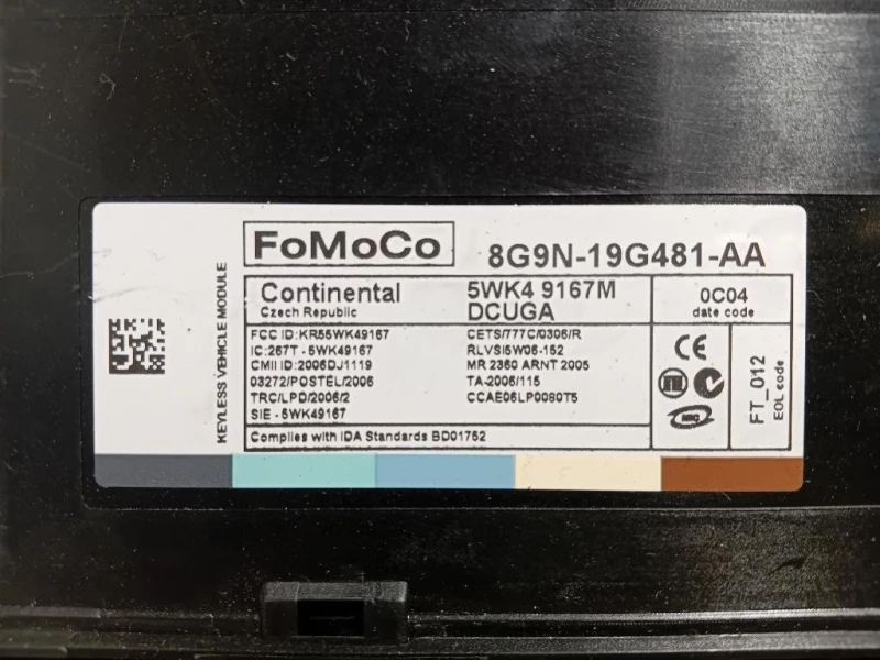 Centralina Comfort 8G9N-19G481-AA Jaguar XF I 2008