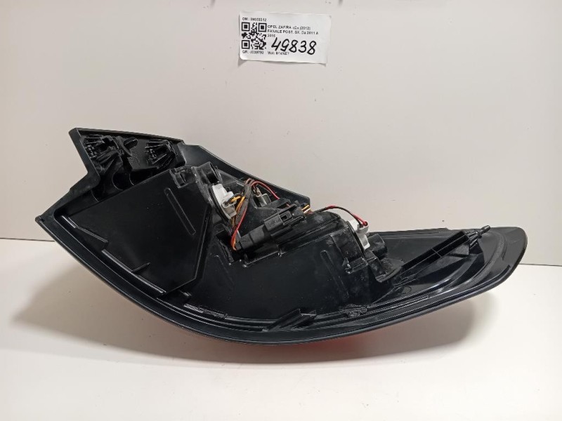 Fanale POST SX 39033312 Opel Zafira C 2012