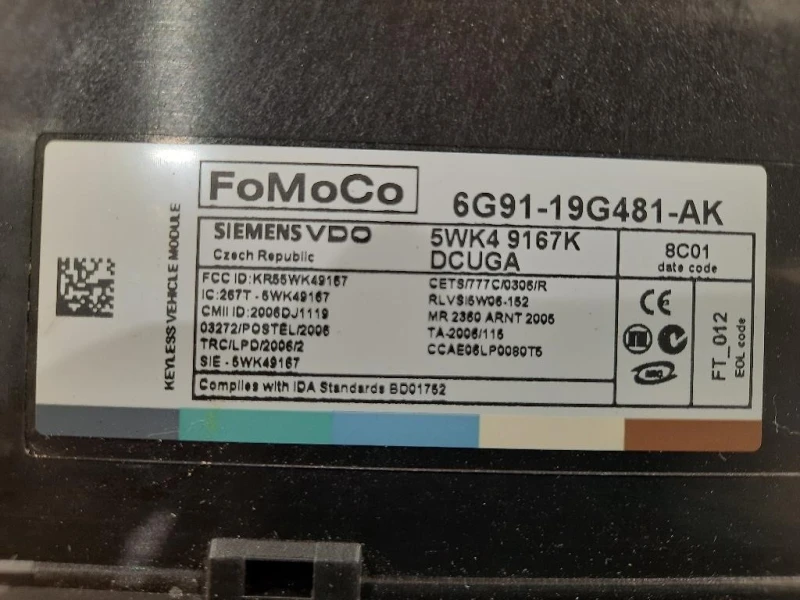 Centralina Comfort 8G9N-19G481-AA Jaguar XF I 2008