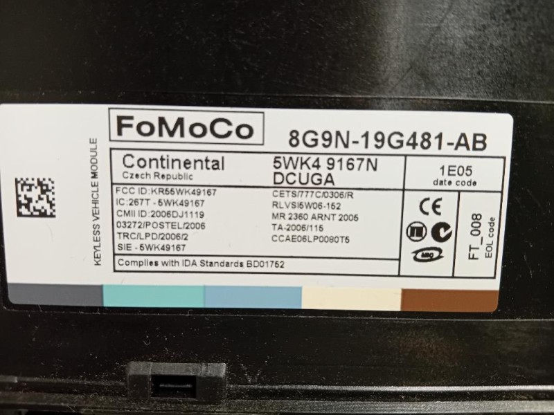 Centralina Comfort 8G9N-19G481-AA Jaguar XF I 2008