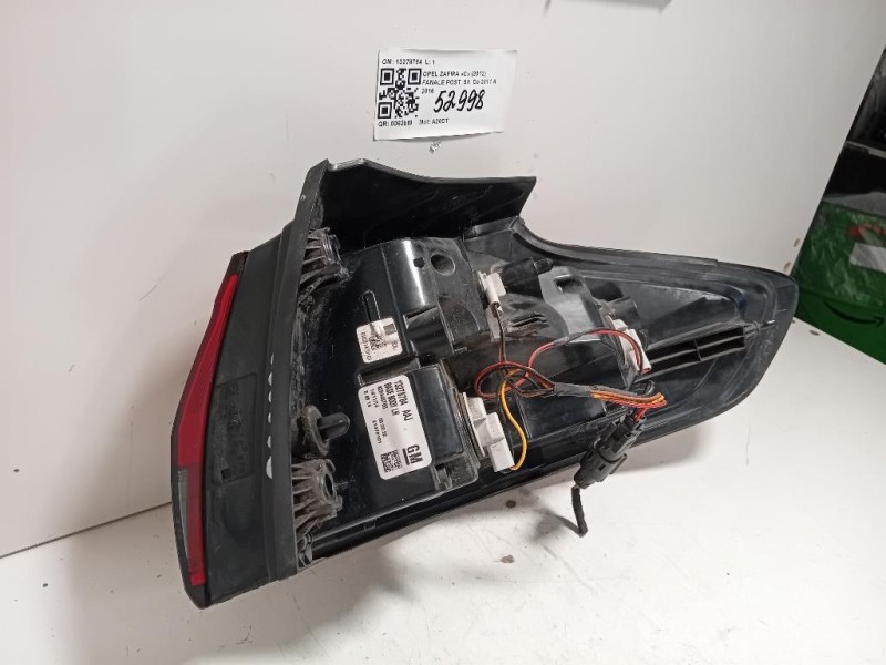 Fanale POST SX 13278784 Opel Zafira C 2012
