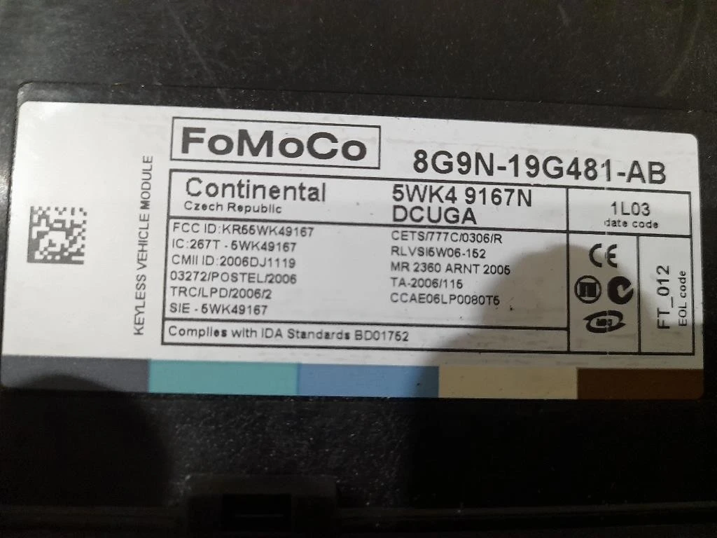 Centralina Comfort 8G9N19G481AB Jaguar XF I 2008